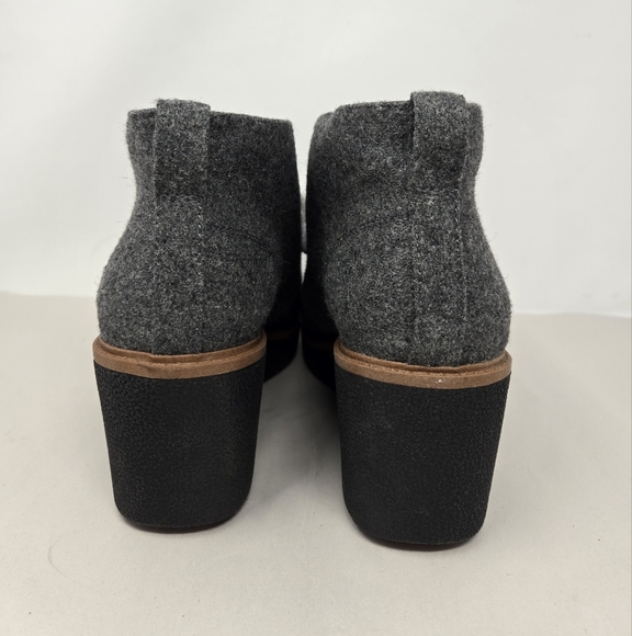 Dr. Scholl's Womens Ankle Wedge Booties Sz 8M Aurora Wool Blend Lace Up Tassles - Picture 4 of 14